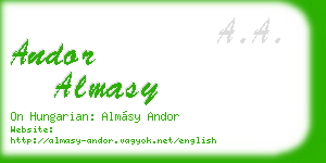 andor almasy business card